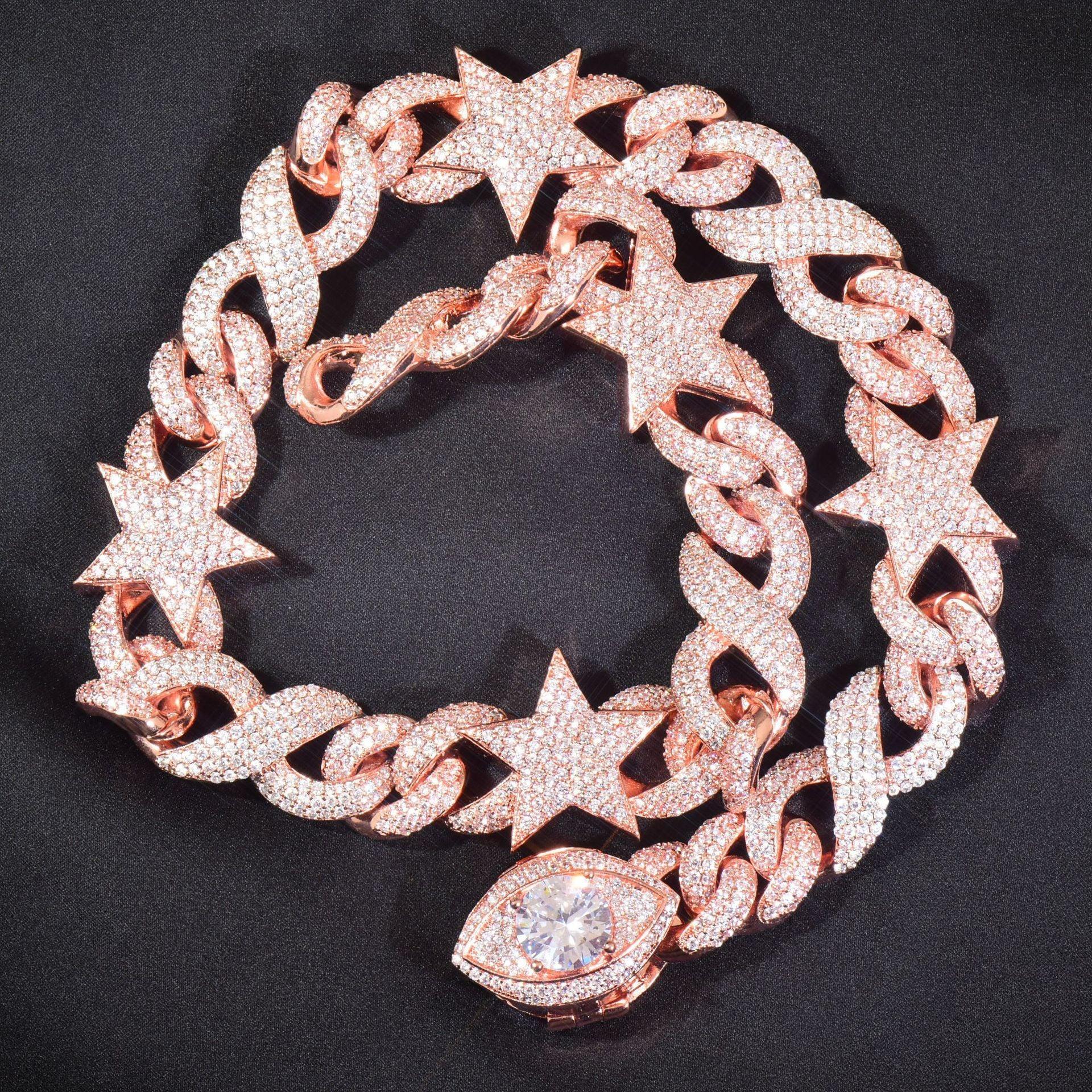 Star Necklace with Copper & Zircon | Trendy Hip Hop Jewelry for Men & Women | Caratix Jewelry - CaratixJewelry